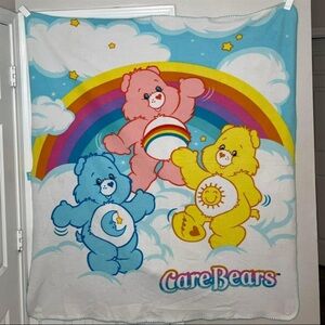 Official Care Bears Blue & Yellow Blanket